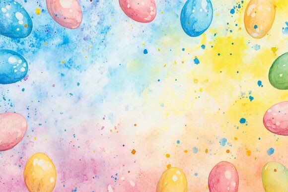Download Easter Watercolour Eggs Frame - Premium Resources