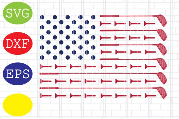 Download Golf American Flag Vector Svg Files - Svg files Collection