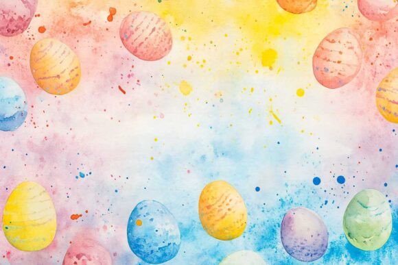 Download Easter Watercolour Eggs Frame - Premium Resources