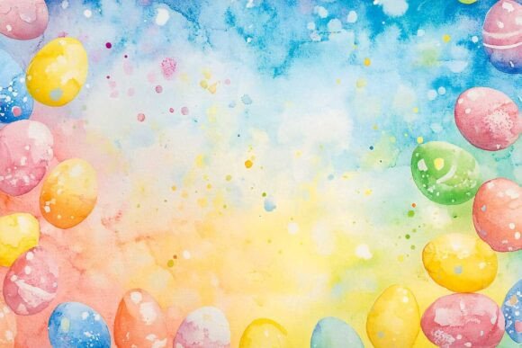 Download Easter Watercolour Eggs Frame - Premium Resources