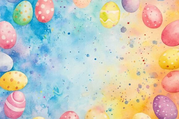 Download Easter Watercolour Eggs Frame - Premium Resources