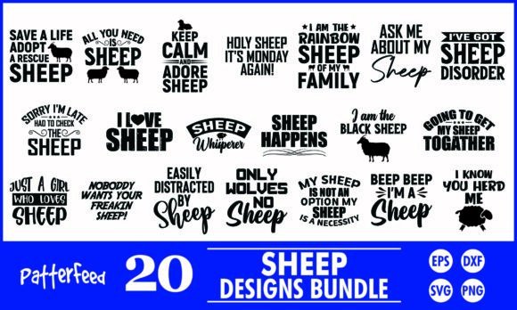 Download Sheep SVG Bundle, Sheep T-Shirt Designs - Sheep svg bundle Collection
