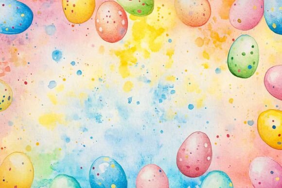 Download Easter Watercolour Eggs Frame - Premium Resources