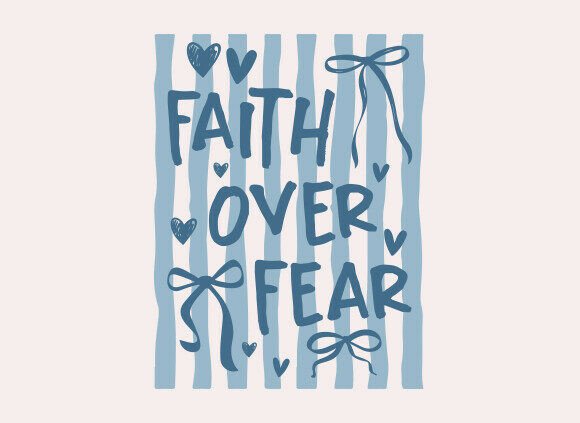 Download Retro Faith over Fear SVG, Christian PNG - Premium Bundle